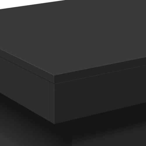 Sofabord med LED-lys 50x50x40 cm sort