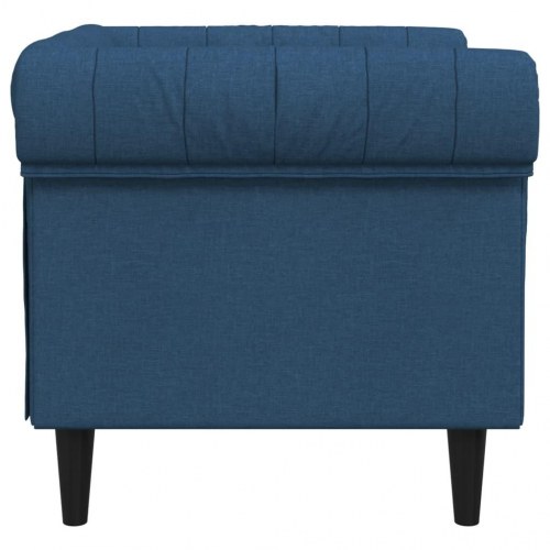 Chesterfield-sofastol i stof - blå
