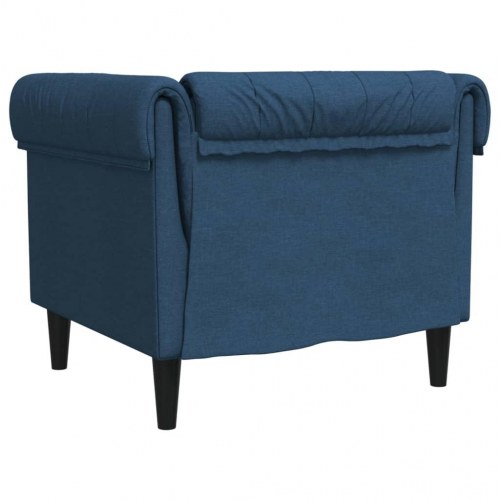 Chesterfield-sofastol i stof - blå