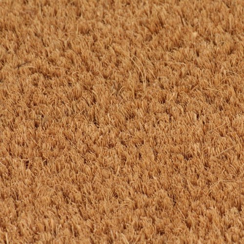 Dørmåtte i coir, 80 × 100 cm - naturfarvet, tuftet med PVC-bagside