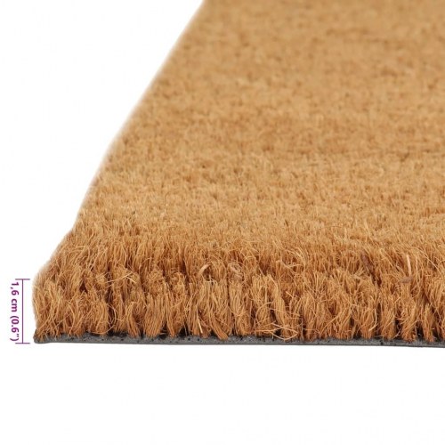 Dørmåtte i coir, 80 × 100 cm - naturfarvet, tuftet med PVC-bagside