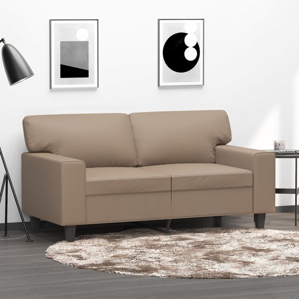2-Personers Sofa Kunstlæder - 120 cm / Cappuccino