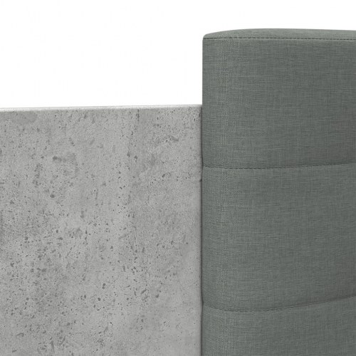 Sengeramme med sengegavl 90 x 200 cm - betongrå