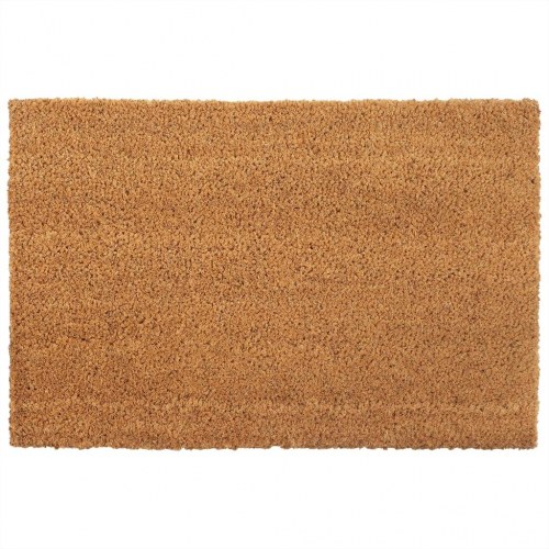 Dørmåtte 50 × 80 cm - tuftet coir, naturfarvet med skridsikker bagside