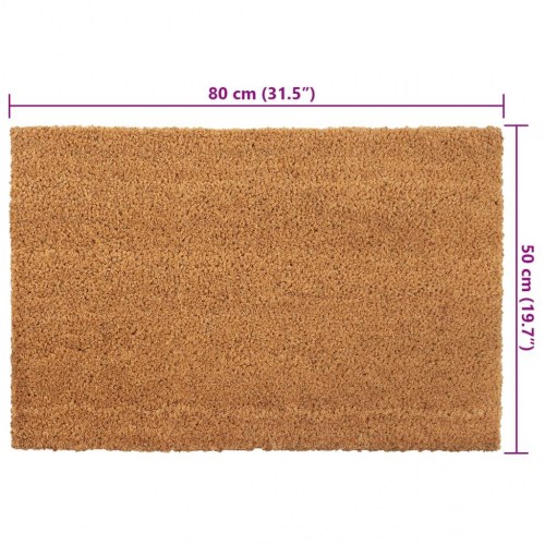 Dørmåtte 50 × 80 cm - tuftet coir, naturfarvet med skridsikker bagside