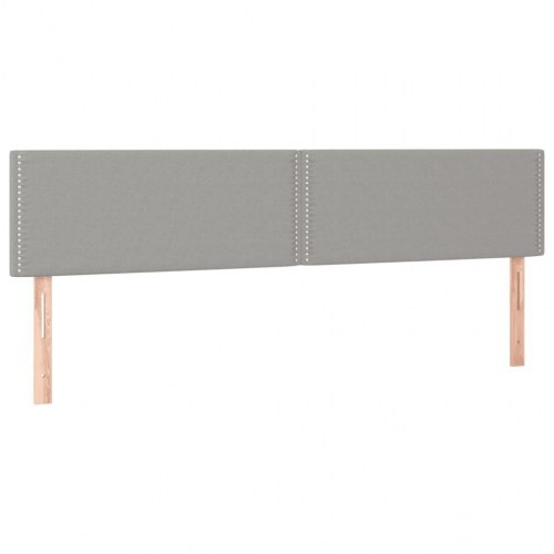 Kontinentalseng med madras 120x190 cm - stof, lysegrå