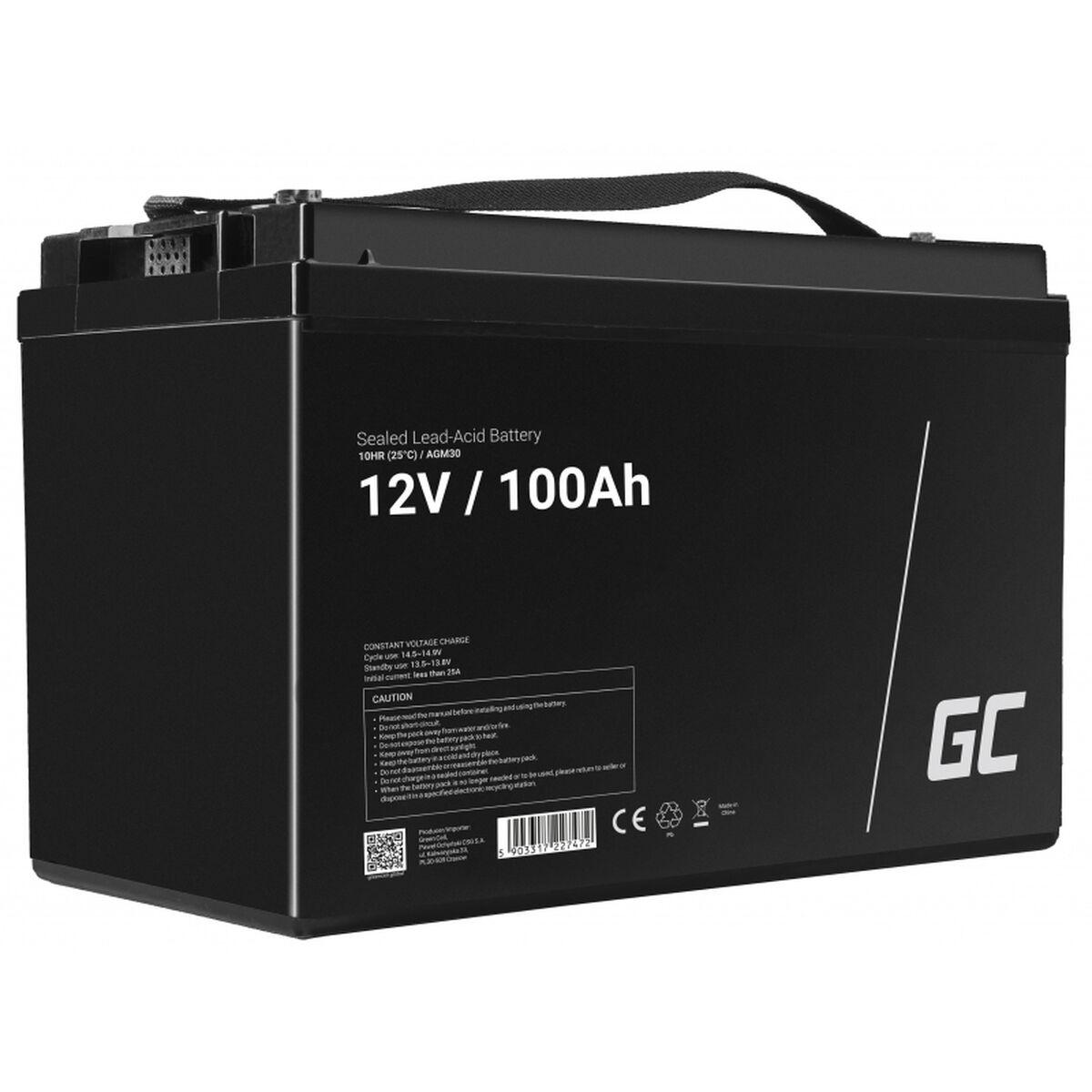 Batteri til System til Uafbrydelig Strømforsyning Green Cell AGM30 100 Ah 12 V