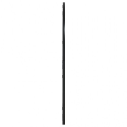 Vægspejl 80×80 cm - buet, sort jernramme