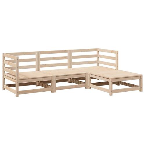 Sofasæt til haven 4 dele massivt fyrretræ