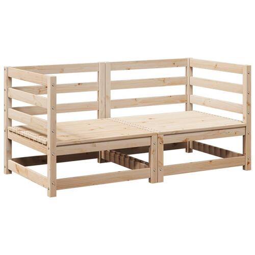 Sofasæt til haven 2 dele massivt fyrretræ