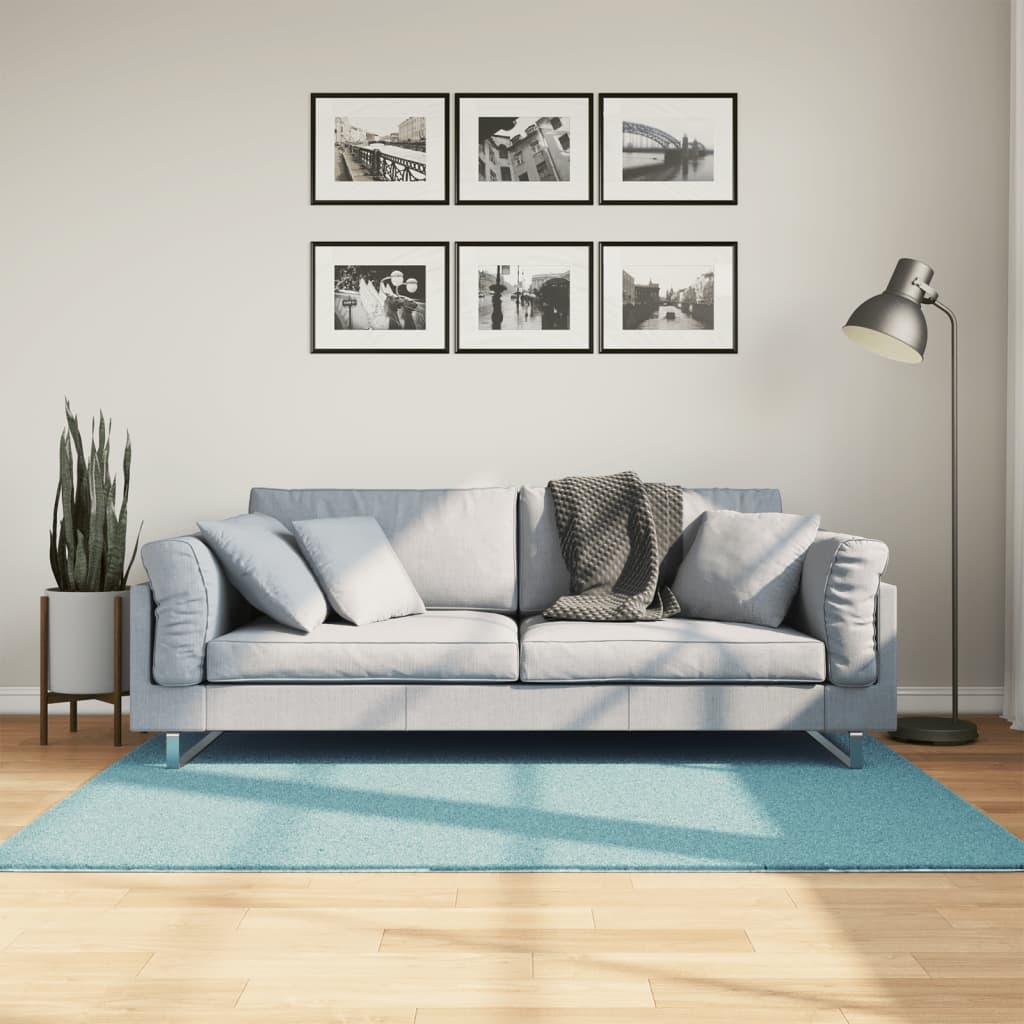 Gulvtæppe OVIEDO 120x170 cm kort luv grøn billede