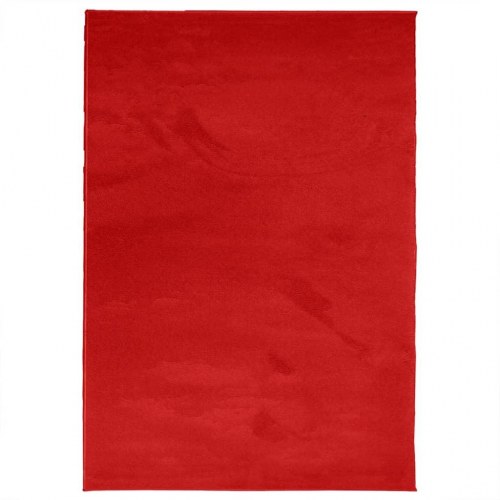 Gulvtæppe OVIEDO 140×200 cm - kort luv, rød