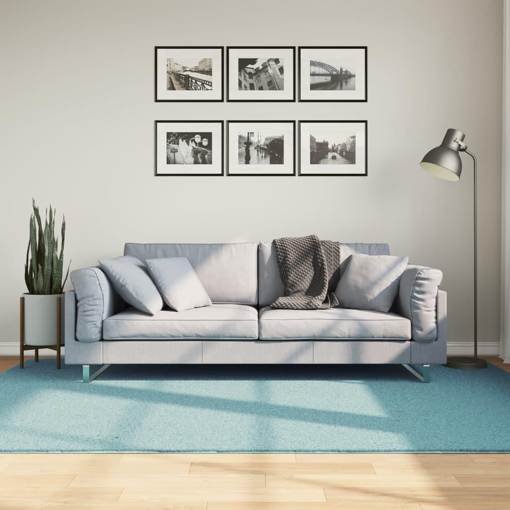 Gulvtæppe OVIEDO 160x230 cm kort luv grøn billede