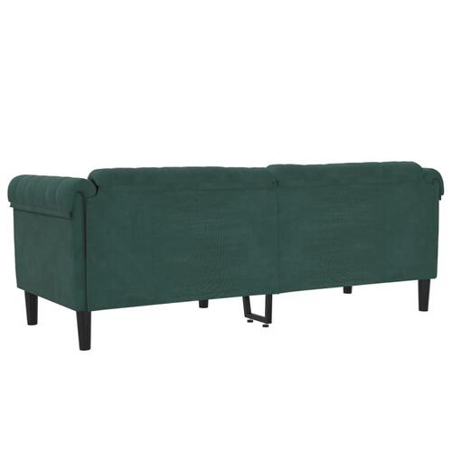 3-personers sofa velour mørkegrøn