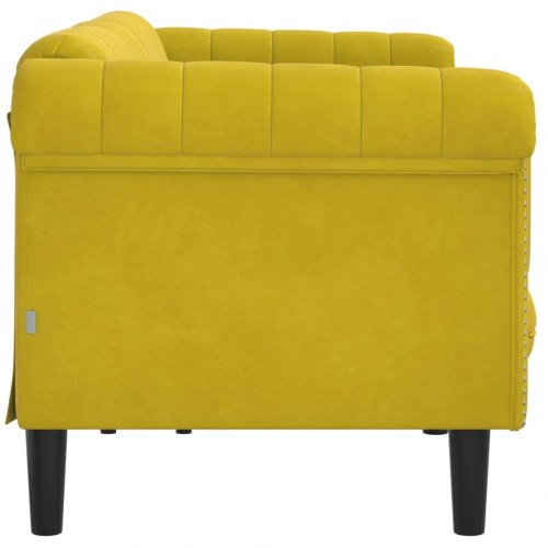 3-personers veloursofa - gul