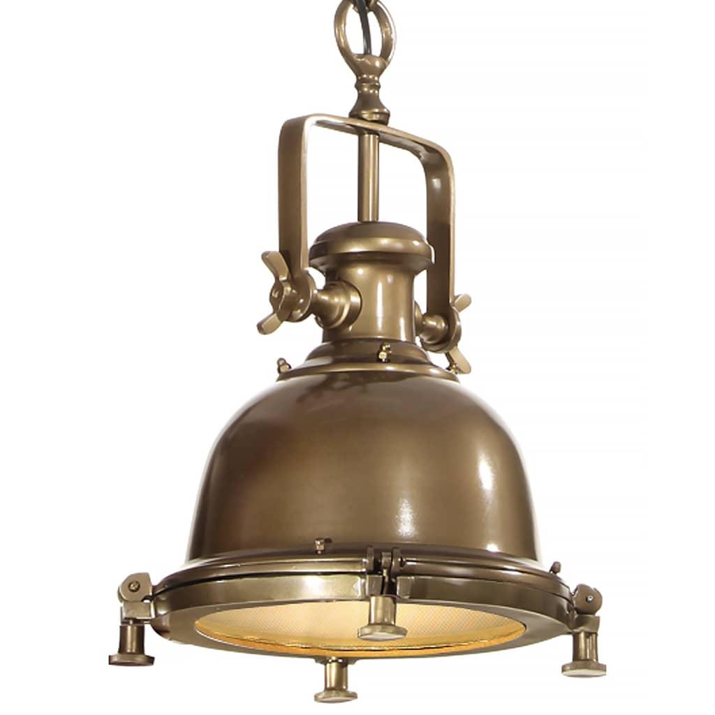 Industriel pendel i aluminium - 35 × 35 × 153 cm, messing
