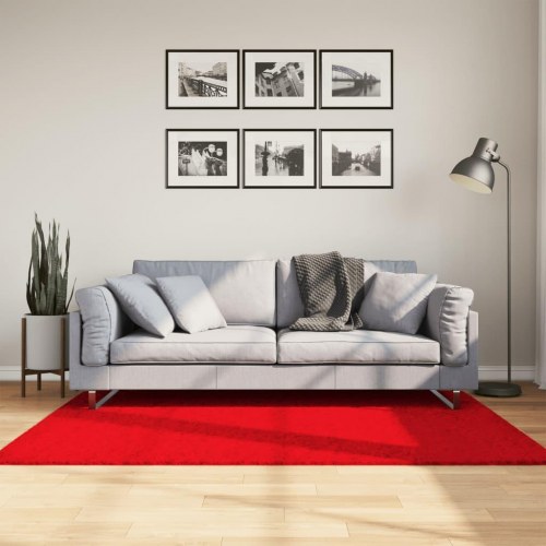 Gulvtæppe OVIEDO 120x170 cm kort luv rød