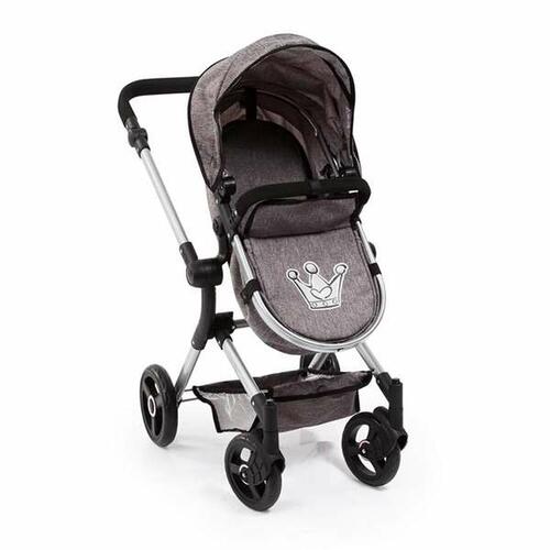Lille Barnevogn til Dukker Reig Combi Neo Pro 86 x 79 x 42 cm Grå