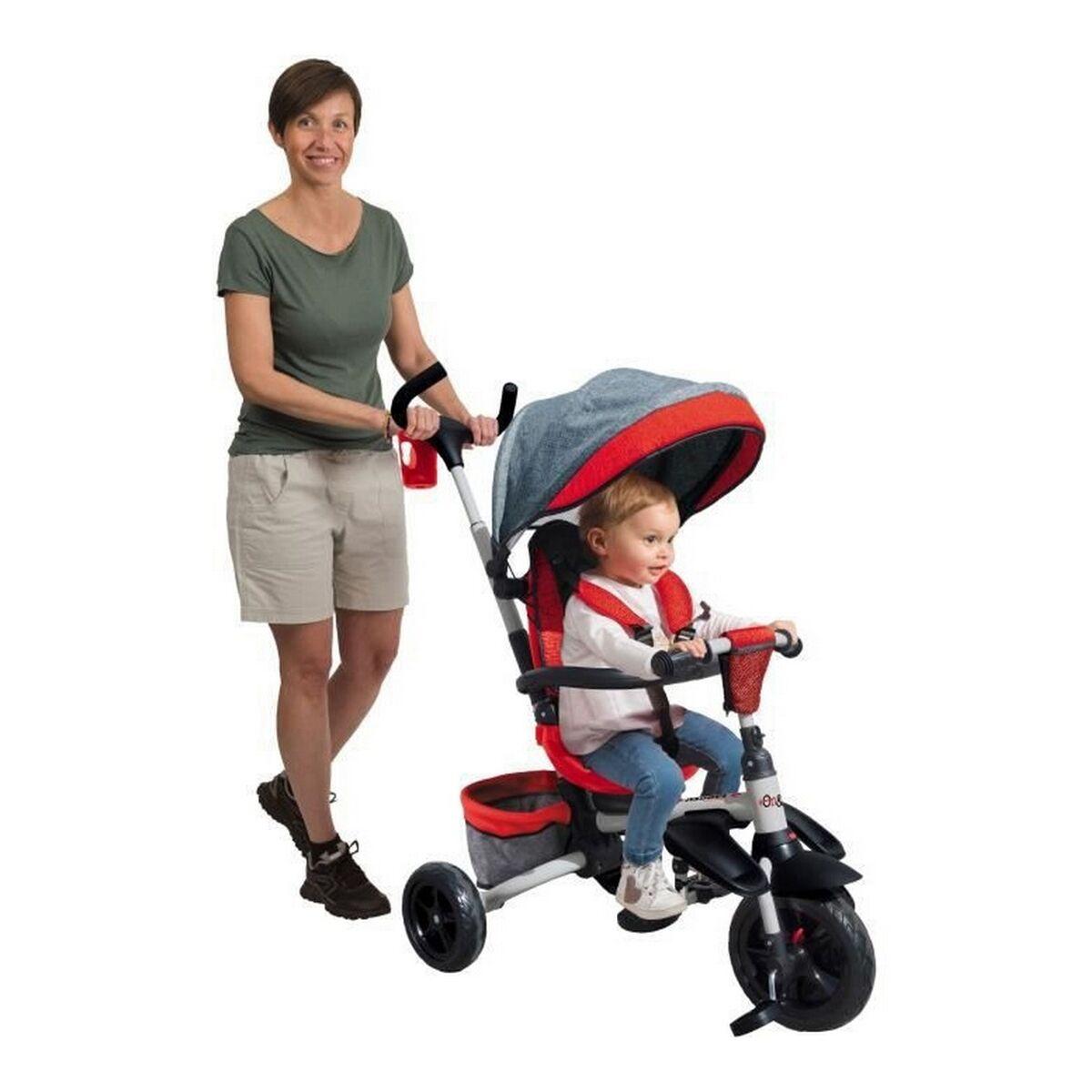 Trehjulet Cykel Mondo & Moovi Explore Rød Convertible Foldbar Roterende Sæde