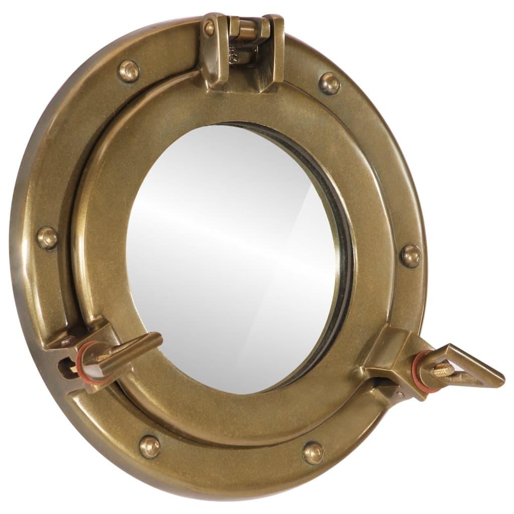 Koøjespejl diam. 23 cm væghængt aluminium og glas
