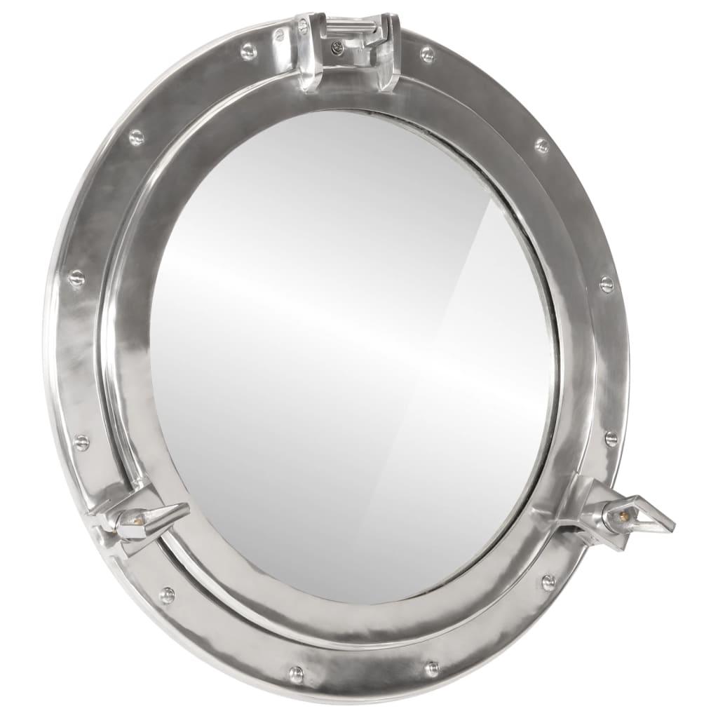 Koøjespejl Væghængt Aluminium Og Glas - Sølv / Ø 50 cm