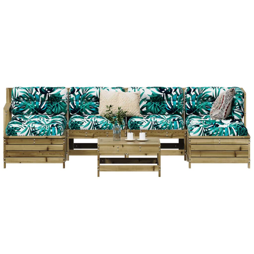 Sofasæt til haven 7 dele imprægneret fyrretræ billede