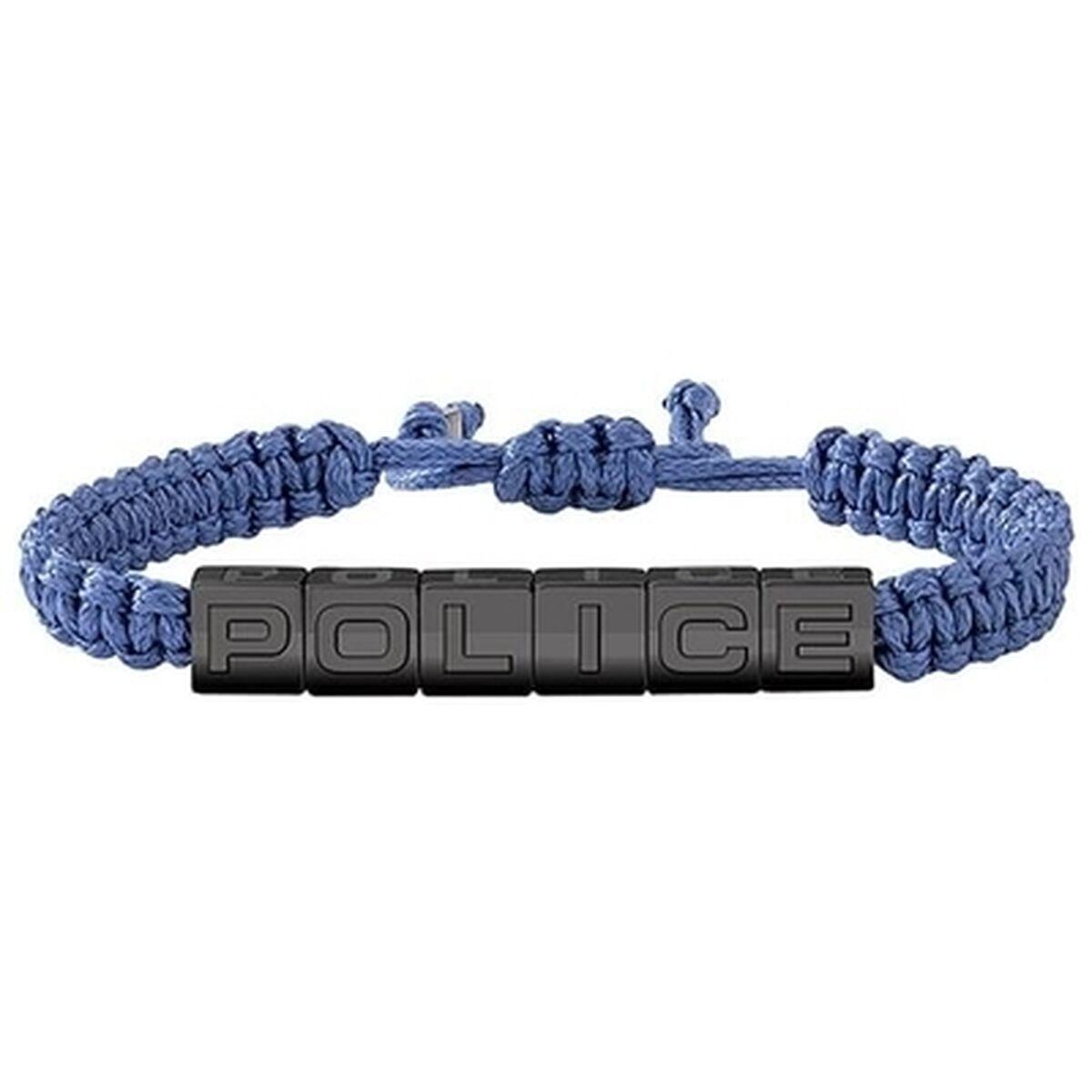 Police armbånd til mænd i nylon, blå - 19 cm (PJ26453BSUN.02)