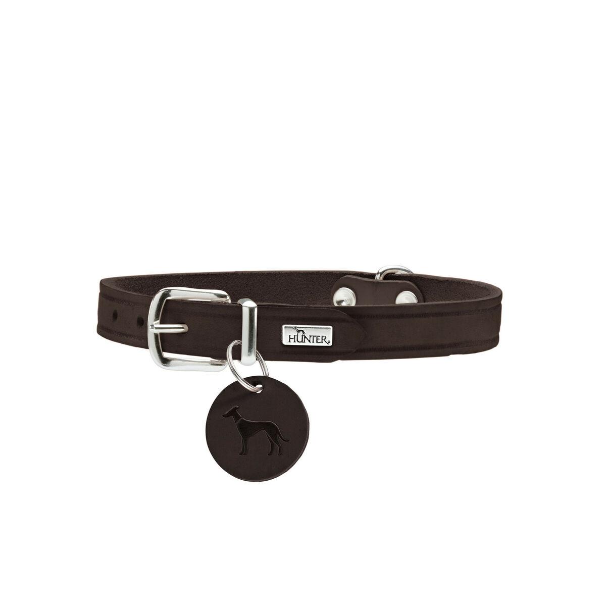 Hunter Aalborg hundehalsbånd - chokolade, L (45-55 cm)