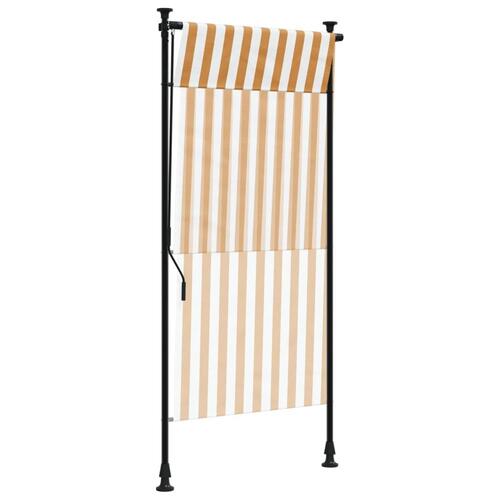 Udendørs rullegardin 100x270 cm stof og stål orange og hvid