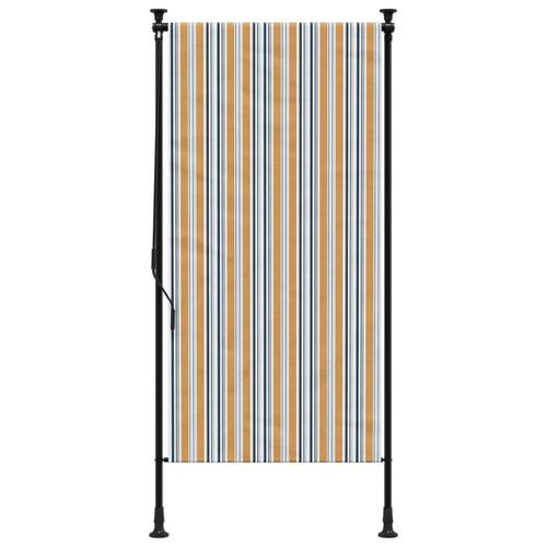 Udendørs rullegardin 100x270 cm stof og stål gul og hvid