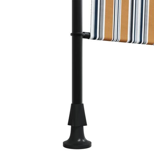 Udendørs rullegardin 100x270 cm stof og stål gul og hvid