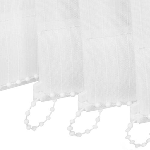 Lamelgardiner hvidt stof 120x180 cm