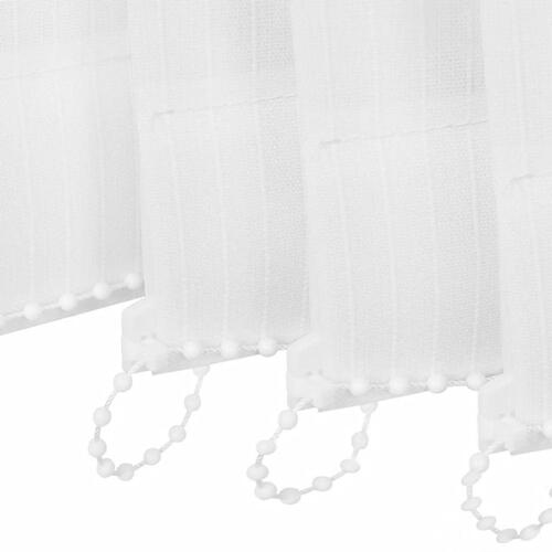 Lamelgardiner hvidt stof 120x250 cm