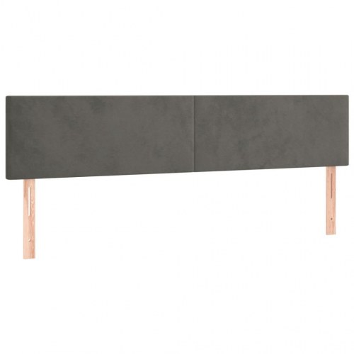 Kontinentalseng med madras 120x190 cm - fløjl, mørkegrå
