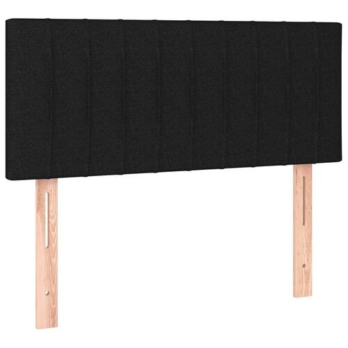 Kontinentalseng med madras 120x190 cm stof sort