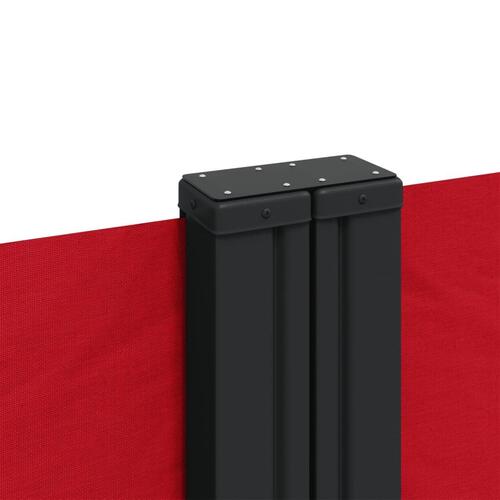 Sammenrullelig sidemarkise 100 x 1000 cm rød