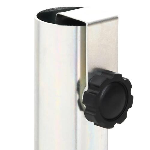 Parasolholder med jordspyd til Ø32-38 mm stang stål sølvfarvet