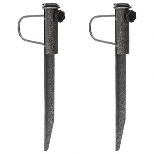 Parasolholdere med jordspyd 2 stk. - 19 x 42 cm