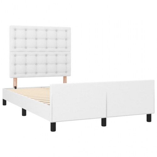 Sengeramme uden madras 120 x 190 cm i kunstlæder - hvid