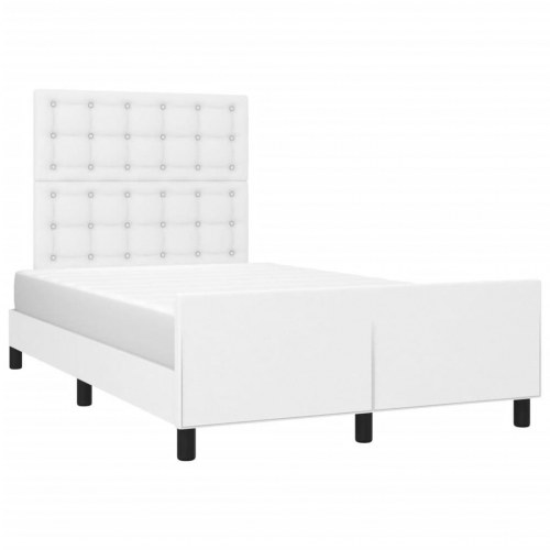 Sengeramme uden madras 120 x 190 cm i kunstlæder - hvid