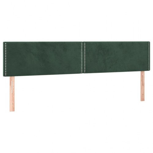 Sengeramme i fløjl med sengegavl 120x190 cm - mørkegrøn