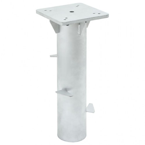 Nedgravet parasolbase 16 × 16 × 39,5 cm - stål, sølvfarvet