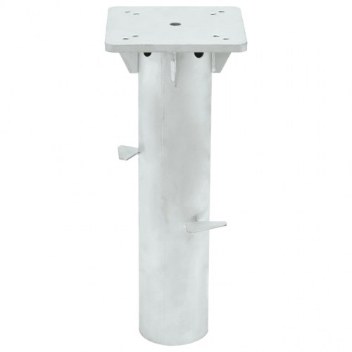 Nedgravet parasolbase 16 × 16 × 39,5 cm - stål, sølvfarvet