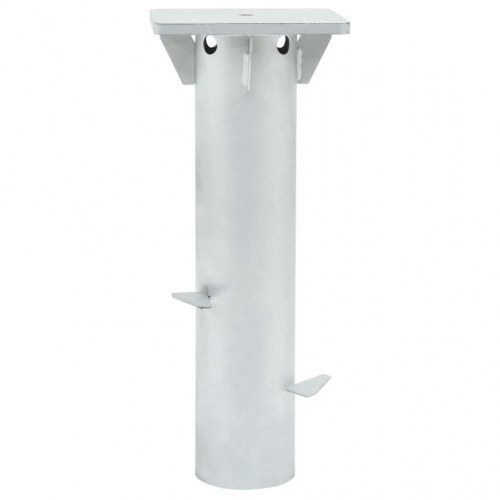 Nedgravet parasolbase 16 × 16 × 39,5 cm - stål, sølvfarvet