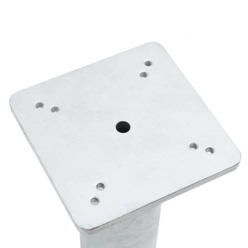 Nedgravet parasolbase 16 × 16 × 39,5 cm - stål, sølvfarvet