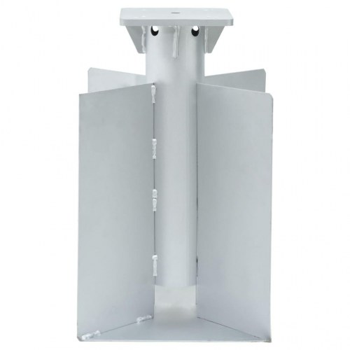 Nedgravet parasolbase 27,5x27,5x45 cm stål sølvfarvet