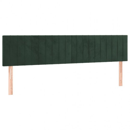 Sengeramme i fløjl med sengegavl 120x190 cm - mørkegrøn