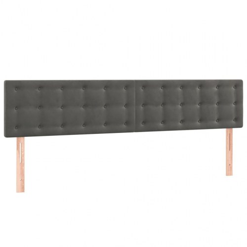 Sengeramme i fløjl 120x190 cm - enkeltseng, mørkegrå