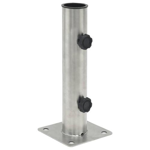 Parasolholder til Ø38/48 mm stang stål sølvfarvet