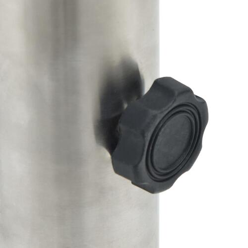 Parasolholder til Ø38/48 mm stang stål sølvfarvet
